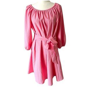 Elizabeth & James Pink Puff Sleeve Mini Dress - Medium - NWOT